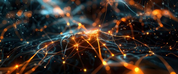 Technology Abstract, Digital Neural Grids, Technology Abstract Background