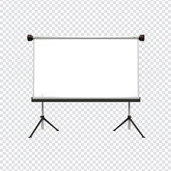 Modern Coaching Whiteboard stand Isolated on Transparent Background