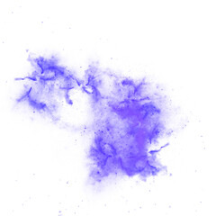 PNG blue watercolor galaxy with stary splash transparent background clipart