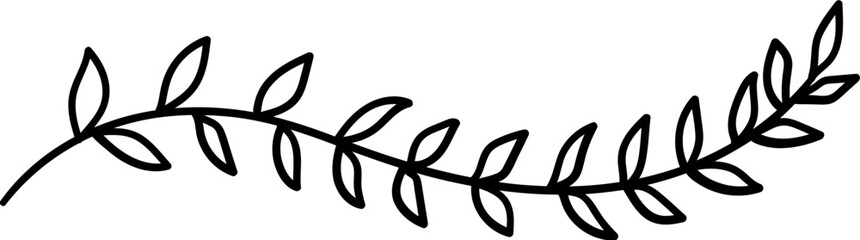 leaf of wreath ornament illustration