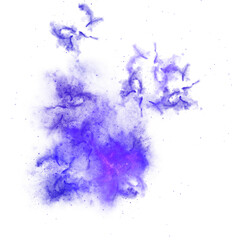 Fototapeta premium PNG blue watercolor galaxy with stary splash transparent background clipart