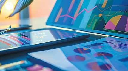 Financial Officer managing budgets and forecasting cash flow with computers and calculators