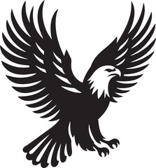  Eagle silhouette vector illustration.