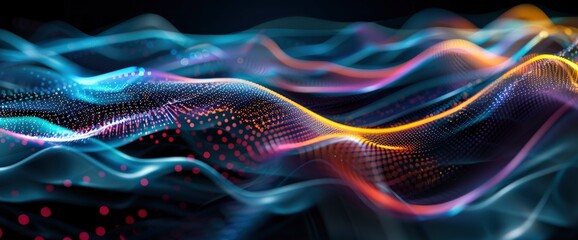 Technology Abstract, Digital Wave Patterns, Technology Abstract Background