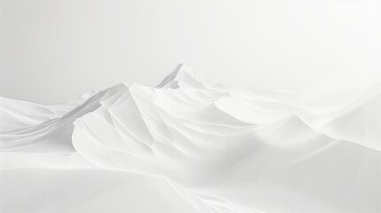 Obraz premium Minimalist mountain line drawing wallpaper on white background, simple and sophisticated.