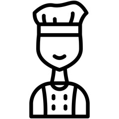 chef line icon