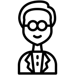 businessman line icon