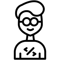 programmer line icon