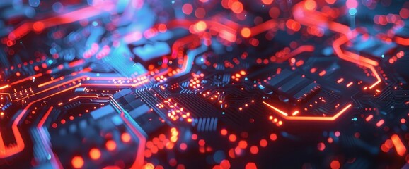 Technology Abstract, Neural Algorithm Visuals, Technology Abstract Background