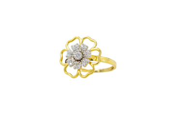 Gold Jewellery Floral ring