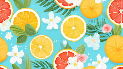 summer pattern happy colors design geometric shapes poster background