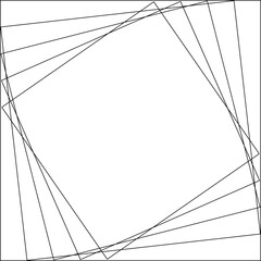 Square swirl icon. Geometric element