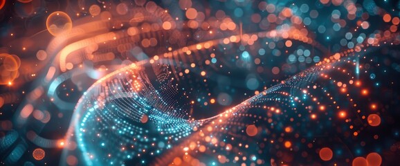 Fototapeta premium Technology Abstract, Digital Energy Fractals, Technology Abstract Background