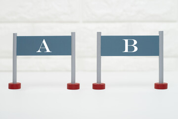 AとBの二つの選択肢を示すイメージ