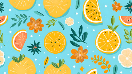 summer pattern happy colors design geometric shapes poster background