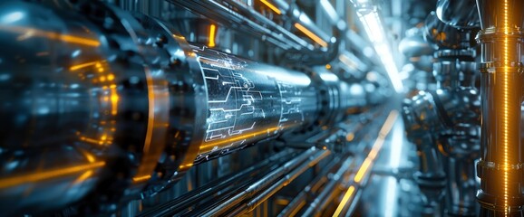 Fototapeta premium Technology Abstract, Digital Energy Nodes, Technology Abstract Background