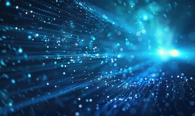 Gleaming indigo light