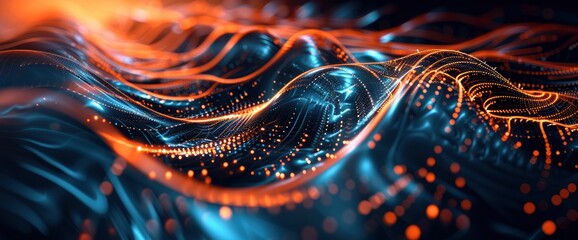 Technology Abstract, Digital Fractal Maps, Technology Abstract Background