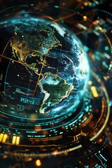 Fototapeta premium A digital representation of planet Earth
