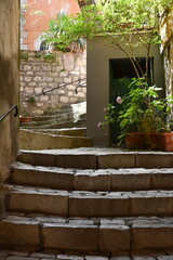 Scale per il movimento all'interno del paese di Morcone( Benevento) . Paese di alta collina con grandi pendenze 