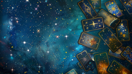 starry night sky zodiac astronomy astrology tarot psychic background