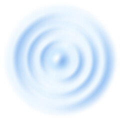 Water drop wave splash effects. Realistic water ripple. Sound waves over transparent background