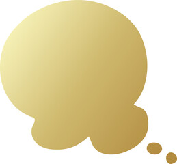 Golden speech bubble icon, chat, talk, messenger