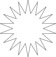 Star shape line. Geometric element