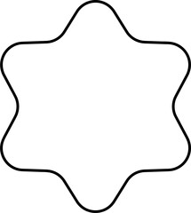 Star shape line. Geometric element