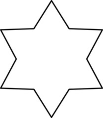 Fototapeta premium Star shape line. Geometric element