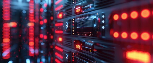 Naklejka premium Technology Abstract, Data Center Schematics, Technology Abstract Background