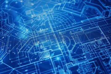 Architectural blueprint on a digital screen