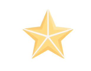 Obraz premium flat star icon for presentation png