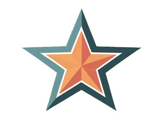 Obraz premium flat star icon for presentation png