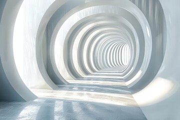 Obraz premium 3D abstract shapes with shadow effects creating a modern and spacious feel