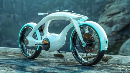 Futuristic electric bicycle uHD wallpaper