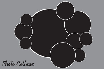 10 photo collage template. vector illustration, new collections