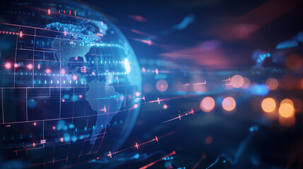 Concept of global network connectivity on earth illustrations