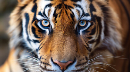 Internationaler Tag des Tigers am 29. Juli Nahaufnahme Tiger Portrait Generative AI