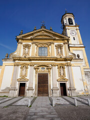 Obraz premium Gaggiano, Milan, Italy: exterior of the Sant Invenzio church
