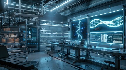 A high tech labortory UHD wallpaper
