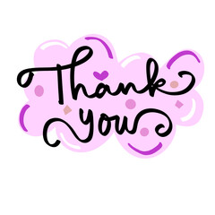 greeting card thank you purple