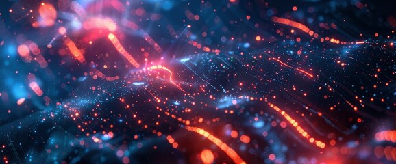 Obraz premium Technology Abstract, Ai Neural Links, Technology Abstract Background