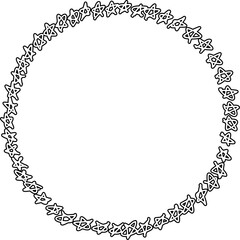Circle frame drawing. Decoration for card, poster, banner