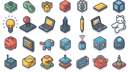 Icons representing automation engineer