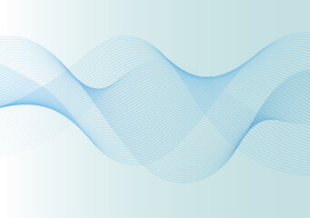 Fototapeta premium Soft blue Wave Abstract Background