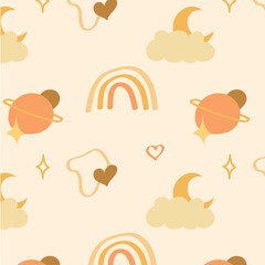 Hand drawn abstract organic shapes