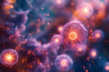 “Vivid 3D Rendering of Coronavirus Structure”