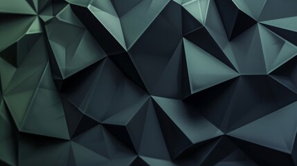 abstract triangular shapes, mechanical design, graphical, use these colors: dark blue, light green, anthracite grey
