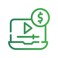 video content gradient icon